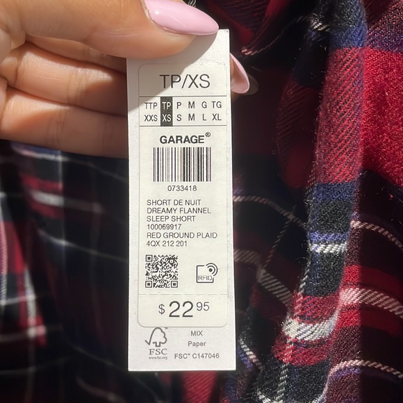 Christmas flannel print PJ set - Picture 3 of 3